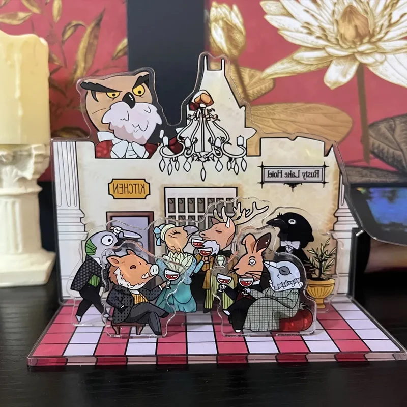 

In Stock Self Made Rusty Lake Hotel Series Kitchen Acrylic Stand Harvey Deer Rabbit Pigeon Pheasant Boar Mini Acrylic Stand Gift