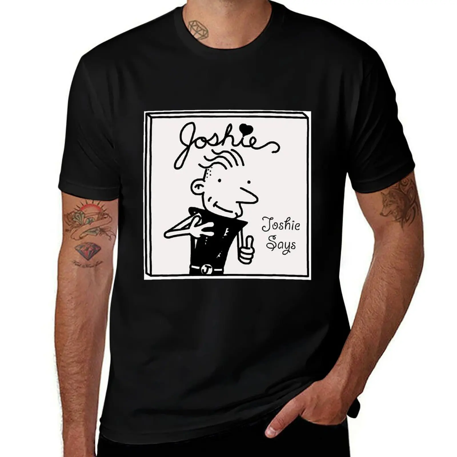 

diary of a wimpy kid joshie says T-Shirt t shirt for man t shirt man plain t shirts for man graphic tees T-Shirt