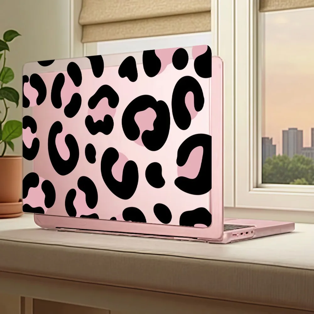 Pink Leopard Print Laptop Case for MacBook Neo 13 A3404 A18 Shell for Pro 14 16 M5 Air 15 13 Case for Air 13 Case for Pro 13 M2