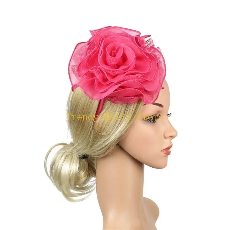 

N5KB негабаритная форма цветов для женской девочки для волос для банкетных волос Обруч многофункциональная полоса волос для