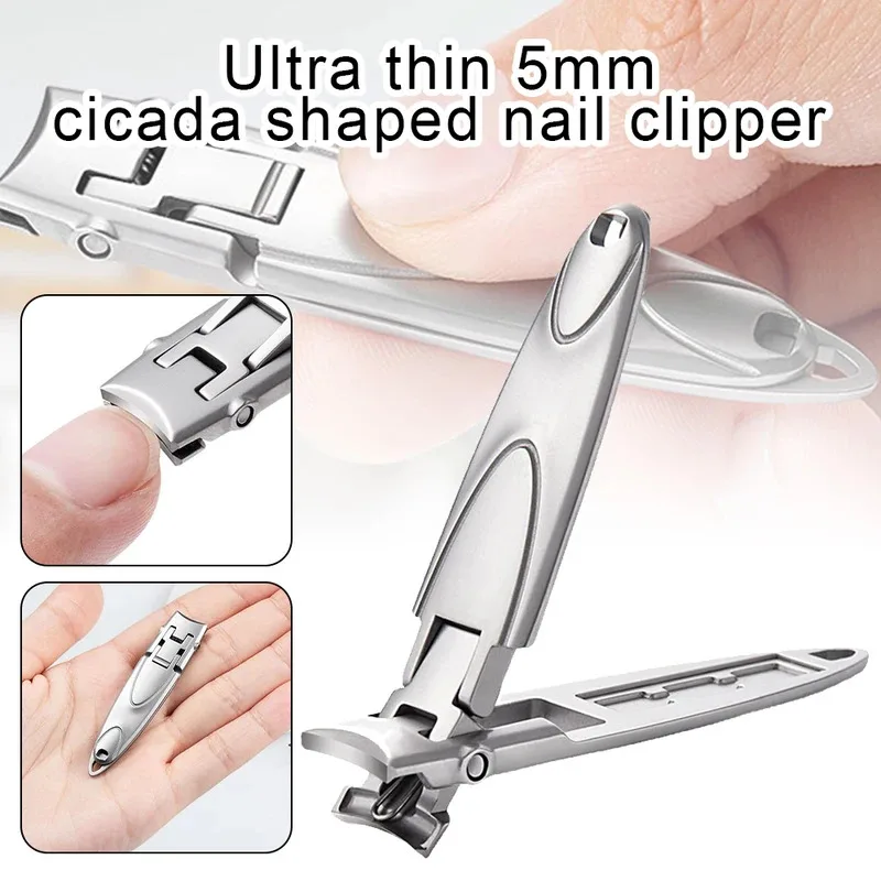 

New Ultra Thin Nail Clippers Collapsible Portable Travel Fingernail Keychain Scissors Cutter Stainless Steel Manicure Tools Kits