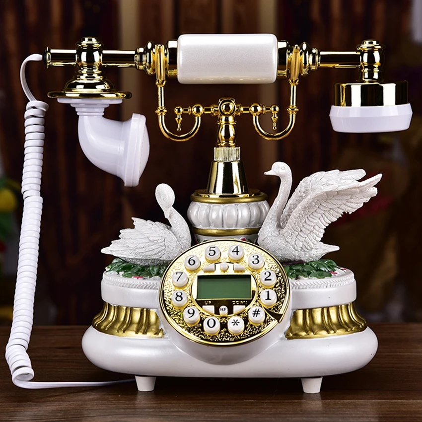 

Antique Telephone Vintage Corded Telephone Classic European Retro Landline Telephone, Rotary / Button Dial, Caller ID, Backlit