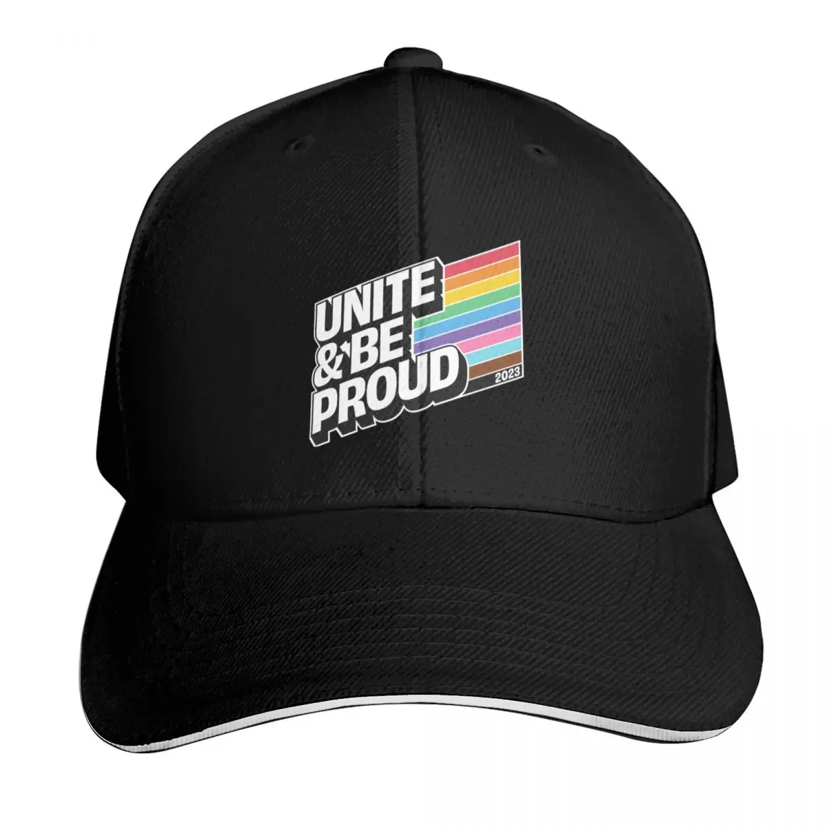 Unite And Be Proud 2023 Baseball Cap Strapback Dad Hat Six Panel Structured Crown Sun Protection UPF 50+