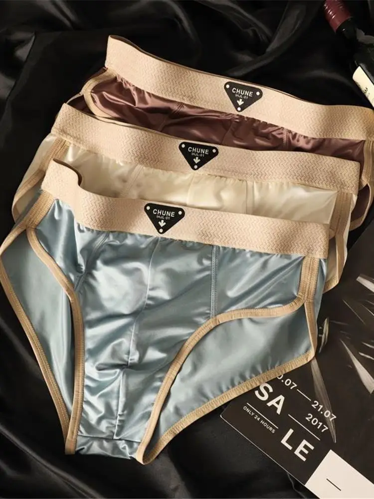 

Мужские дышащие трусы из шелкового сатина: комфортные, роскошные, легкие, с мягким эластичным поясом, для дома и отдыха