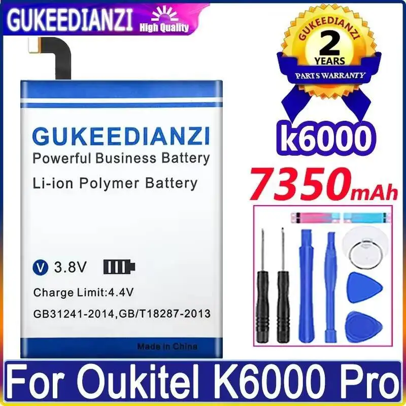 

Для Oukitel K6000 Pro Высокая совместимость 7350 мАч долговечный аккумулятор для мобильного телефона