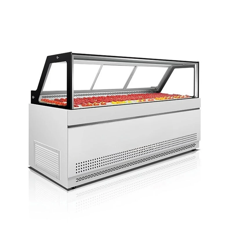 Commercial rock sugar gourd display cabinet air-cooled frost-free refrigerated freezer ice cream dessert refrigerator candied