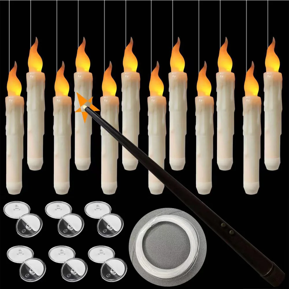 floating-candles-with-wand-12pcs-magic-hanging-candles-flickering-warm-light-flameless-floating-led-candle-halloween-atmosphere
