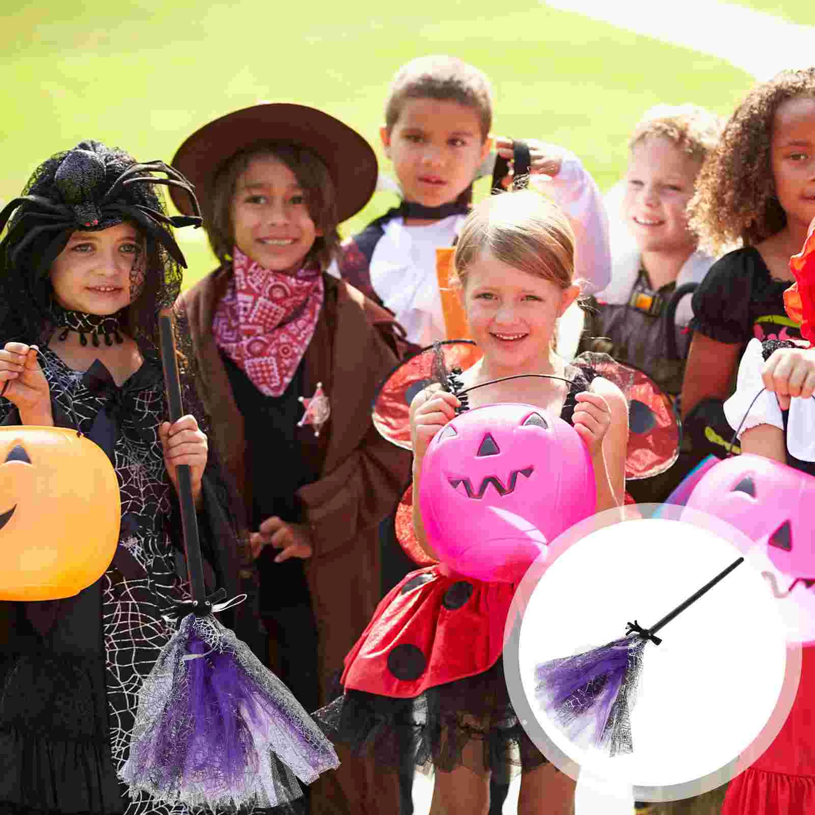 

Broom Decoration Witch Broomstick Witches Kids Small Halloween Cloth Toddler