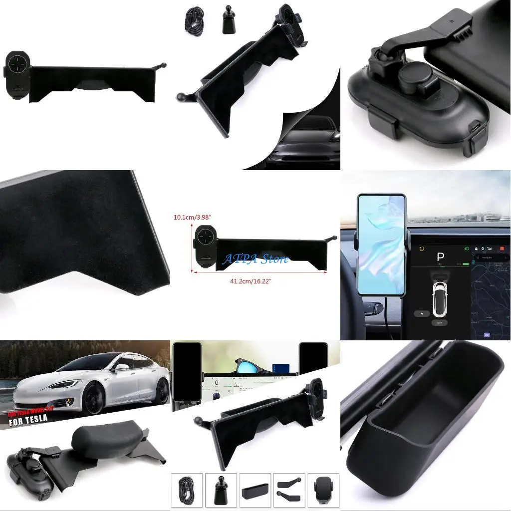 

U13C Screen Mount Attachment 15W Fast Wireless Charging for Car 3 & Phone Holder