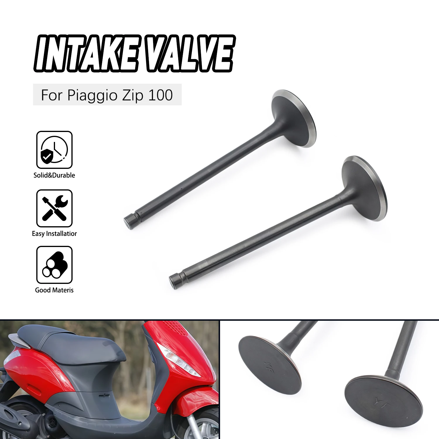 

Motorcycle Intake Exhaust Valve Stem For Piaggio Fly 100 LBMM53100 969752 Zip 100 LBMM25200 969753 Engine Exhaust Parts