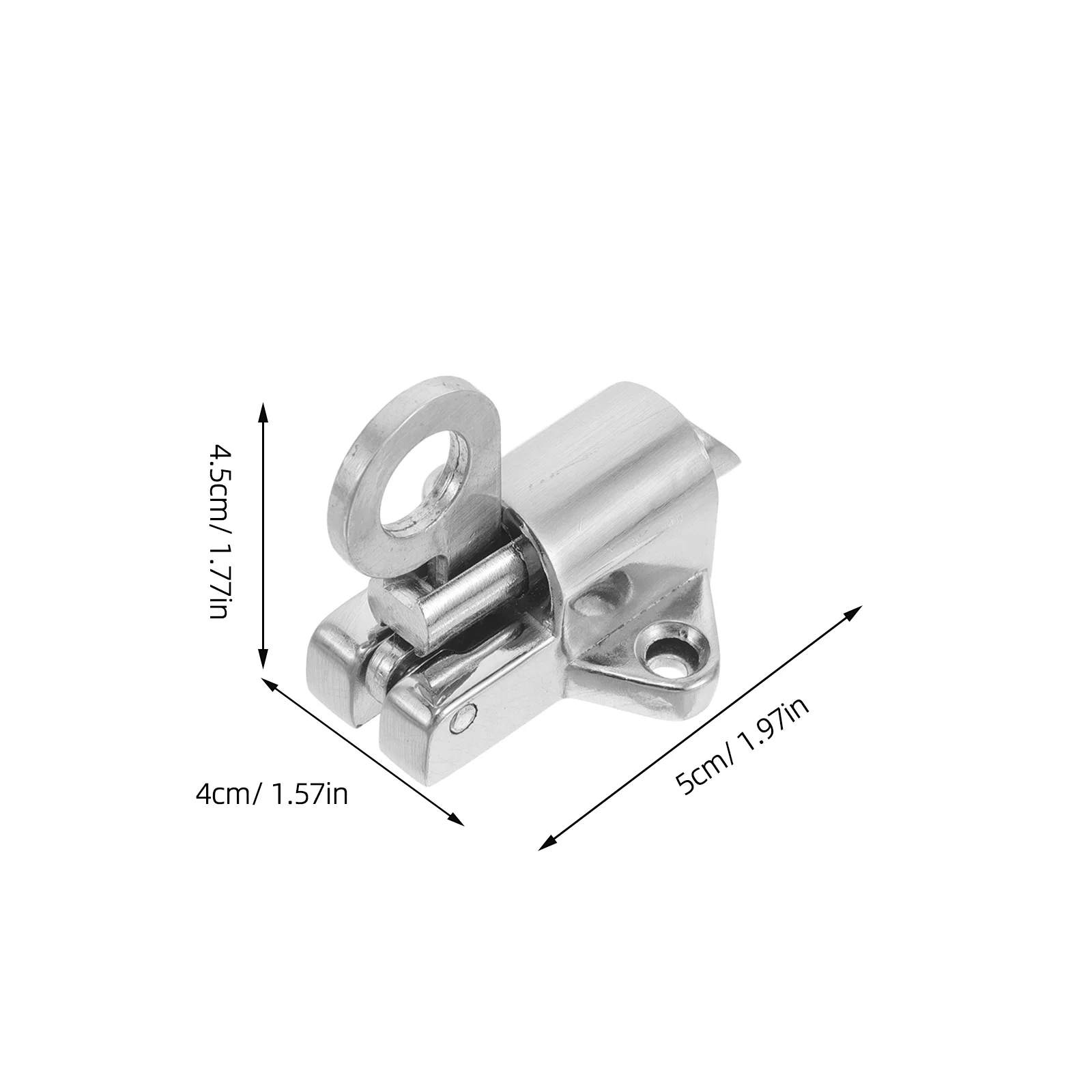 2 قطعة قفل بمزلاج ذاتي الإغلاق سبائك الزنك الربيع ترتد الترباس حلقة سحب التلقائي باب أمان نافذة بوابة العلية مزلاج دائم #3
