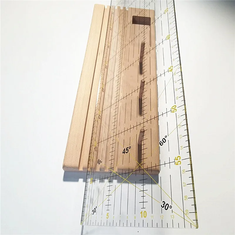 1PCS Acrylic Patchwork Aligned Ruler Transparent Student Drawing Ruler Office Measuring Supplies Tailor Sewing Tools