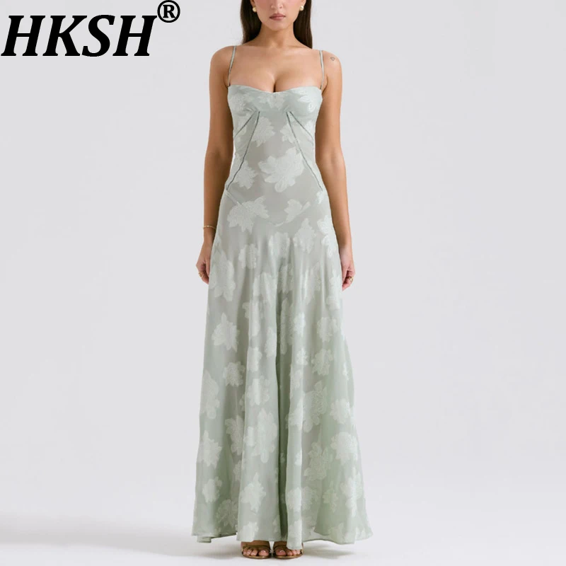 

Женское сексуальное длинное платье HKSH без рукавов, с вышивкой, на бретелях, с открытой спиной, приталенное, облегающее, трендовое, новая коллекция Весна-Лето HK19588