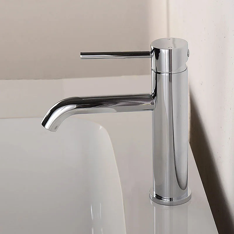 Brushed Rose Gold Bathroom Sink Faucet Deck Mounted Single Hole & Handle Cold And Hot Water Mixer Tap Brushed Gold