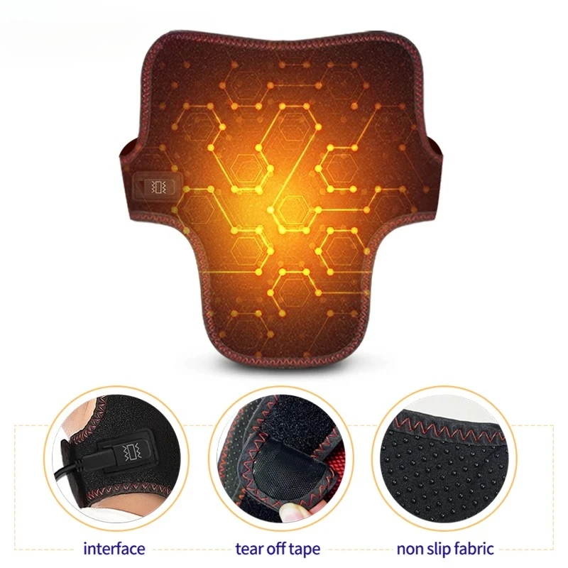 Electric Heating Massage Neck Brace 3 Temperature Levels Electric Heated Neck Brace Relief Pain Muscle Relaxation