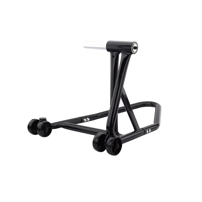 تركيب بسيط، حامل عجلة فولاذي أسود، أداة إصلاح الدراجة النارية لأنظمة الجسم، إطار دعم بسيط
