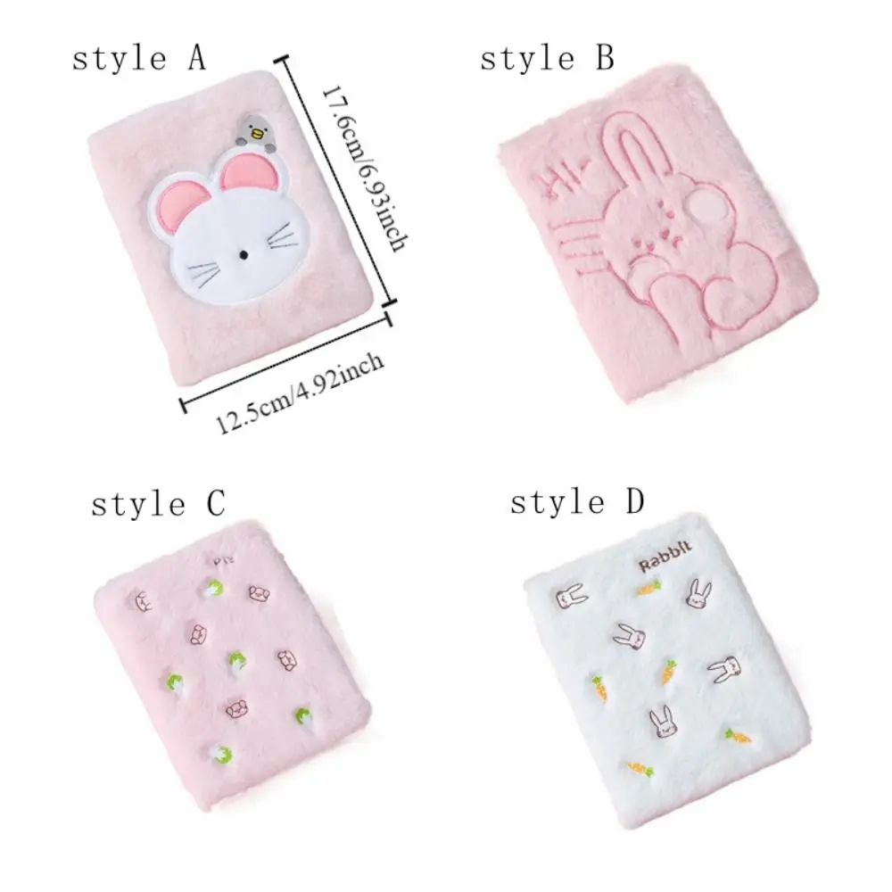 Durable Soft Plush Embroidered Notebook Cute Unique Personalized Notepad Cartoon Plush Notepad Travel