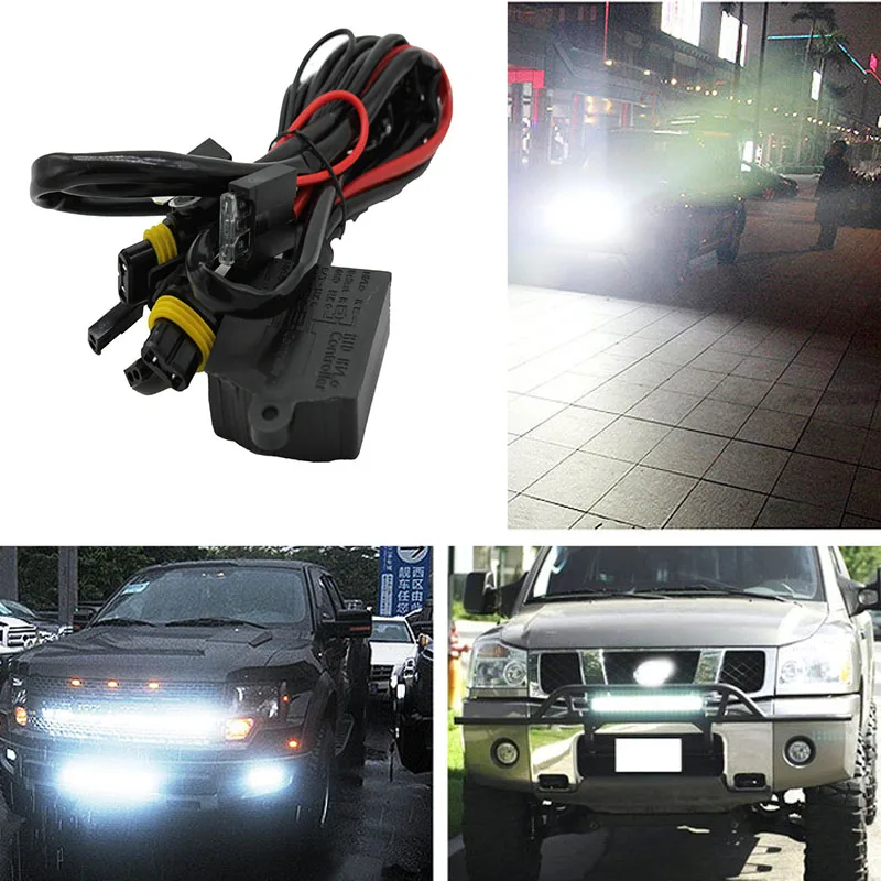 

1PCS H4 9003 HB2 HID LED Headlight Bulb - With IP67 Waterproof Relay Wiring Harness for Headlight Conversion