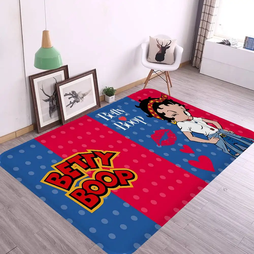 B-Betty Girl B-Boops Bathroom Mat Kids Room Bedroom Decoration Balcony Anti-Slip Doormat Living Room Welcome Rug