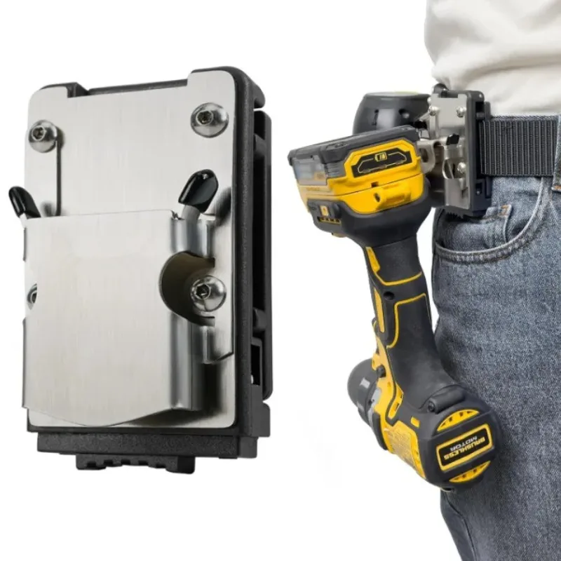 

Кронштейн для ленточного сверла для ударных дрелей, пистолетов для гвоздей, двойной фиксирующий зажим, держатель питания с крючком, инструменты для быстрой установки дома