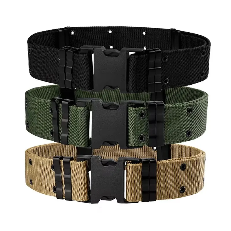 Cinturón de 5,5 CM de ancho para hombre, cinturón multifunción para exteriores, lona de alta calidad para hombre, cinturones de nailon de lujo, cinturón deportivo para vaqueros, cinturón neutro