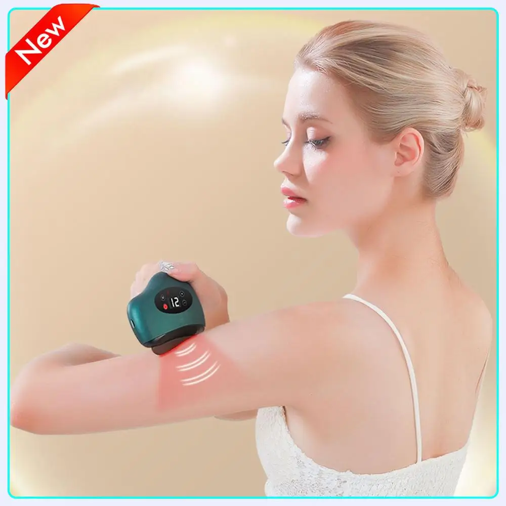 

Электрический скребковый инструмент 3в1, вибрационный массажер для спины, зарядка через USB, инструмент для скребка мышц с подогревом для шеи, лица, лифтинга кожи