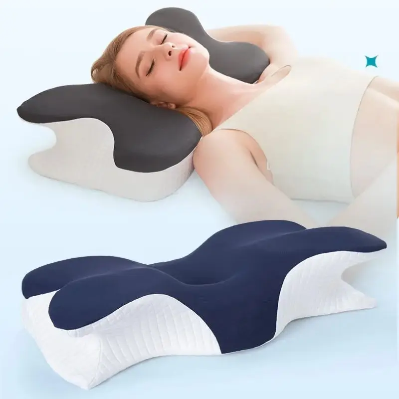 

Butterfly Shape Cervical Pillow Protects Cervical Slow Rebound Memory Foam Pillow Non Collapse Pillow Core