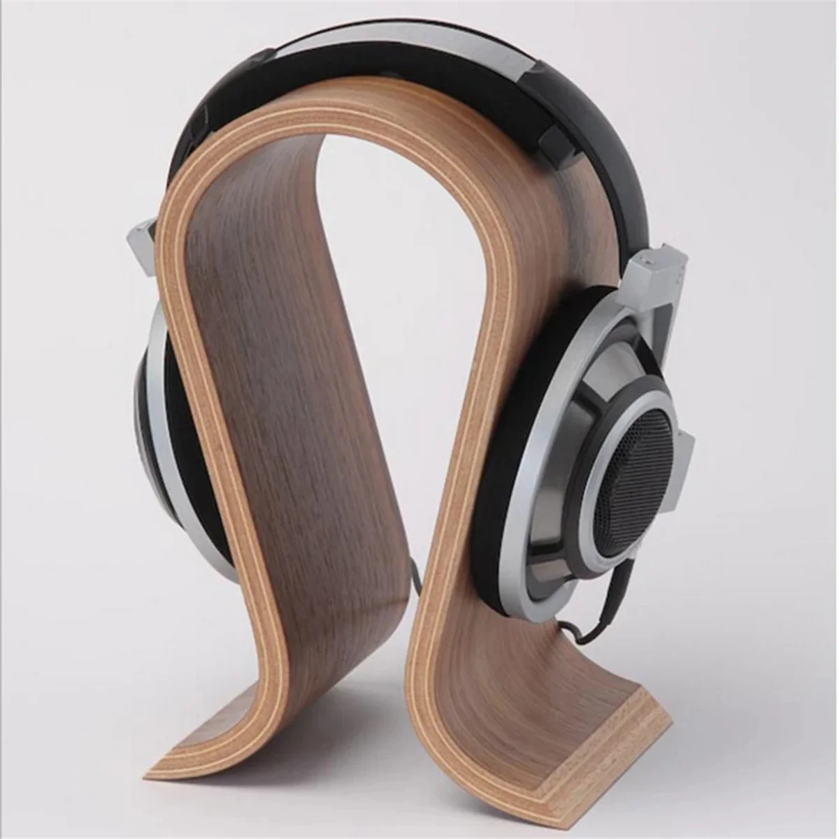Supporto per cuffie a forma di A57G-U, supporto per cuffie in legno Gancio per espositore per cuffie da scrivania, per cuffie on-ear