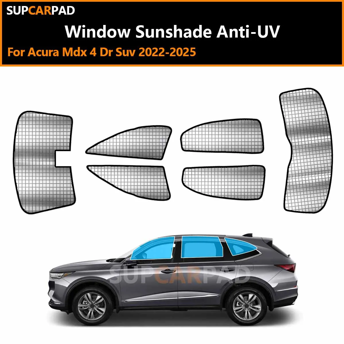 

For Acura Mdx 4 Dr Suv 2022-2025 Custom Car Window Sunshade Anti-UV Car Sun Window Visors Sunshade Covers Accessories