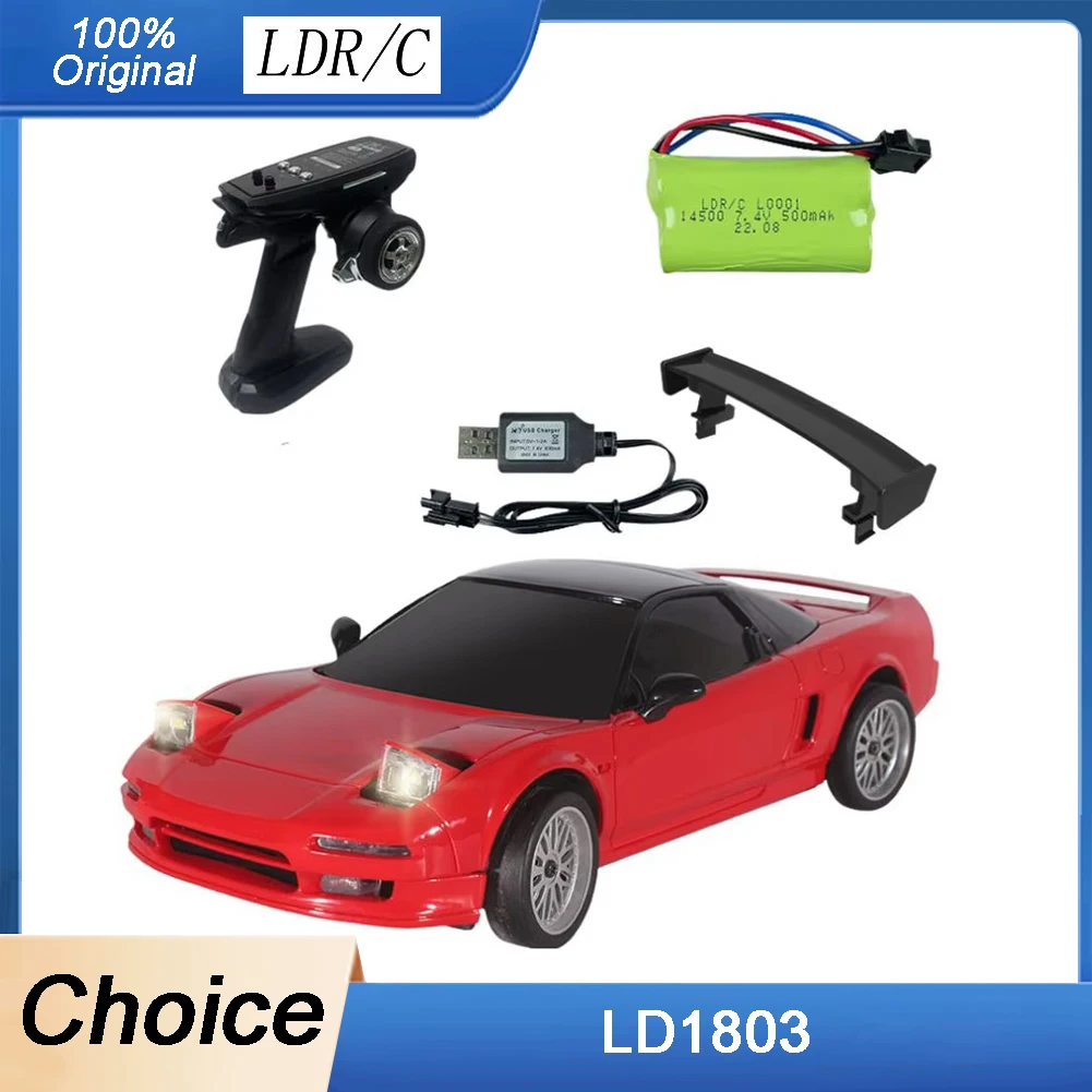 

LDRC LD1803 NXS RC Drift Car RTR - 1/18 2.4G 2WD ESP Гироскоп Светодиодные фонари Полномасштабный управляемый стабильный дрейфующий автомобиль для радиоуправляемой модели игрушки
