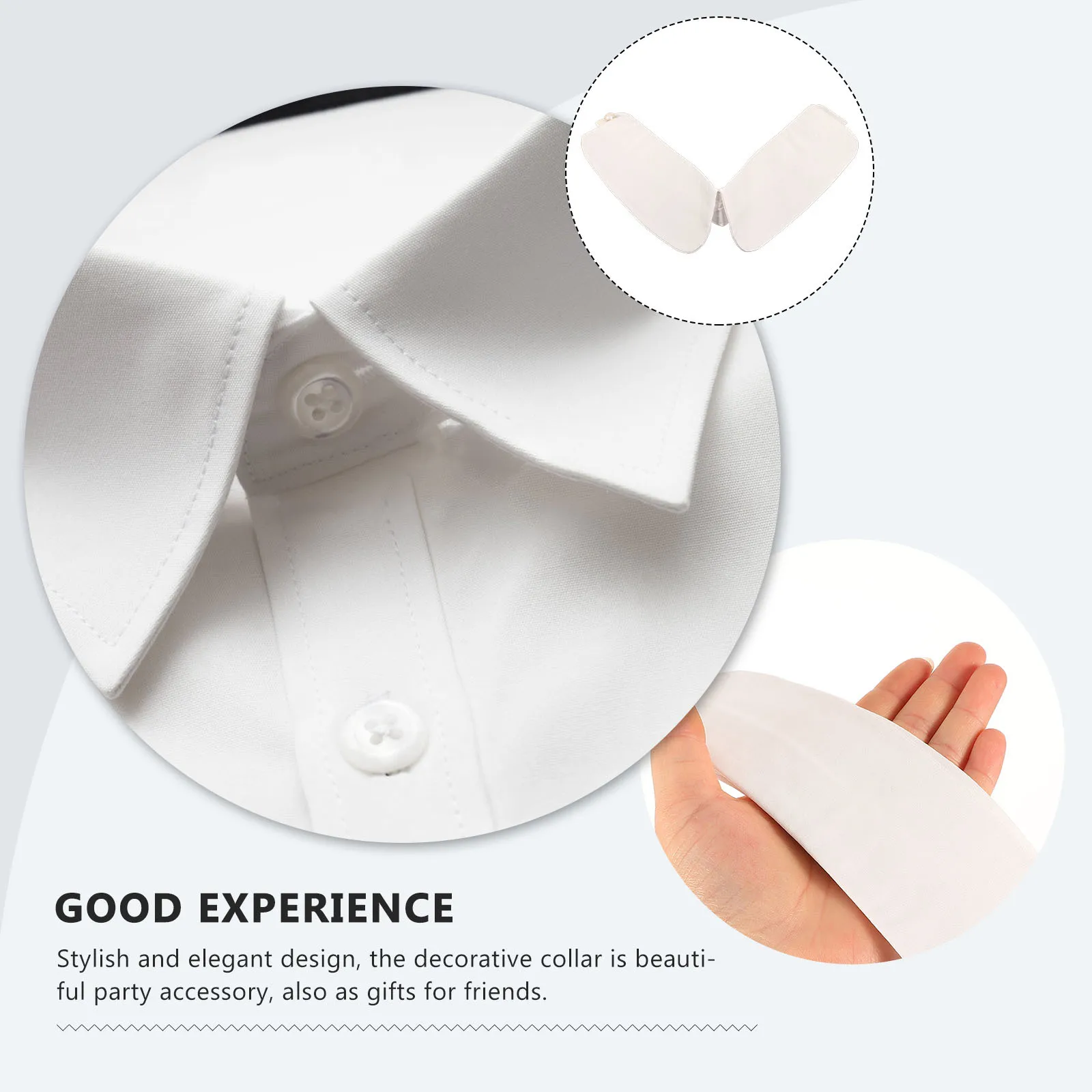 

Fake Collar Women Detachable Cotton Decorative Collar Lightweight Breathable for Sweaters Blouses Dresses Elegant Lolita
