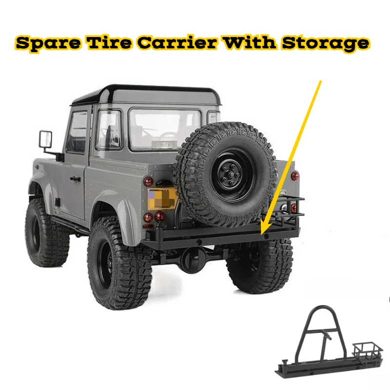 RC Crawler Upgrade Part 1/10 Swing Away Spare Tire Carrier custom size For RC4WD G2 D90 Tough Armor With Storage Z S1296
