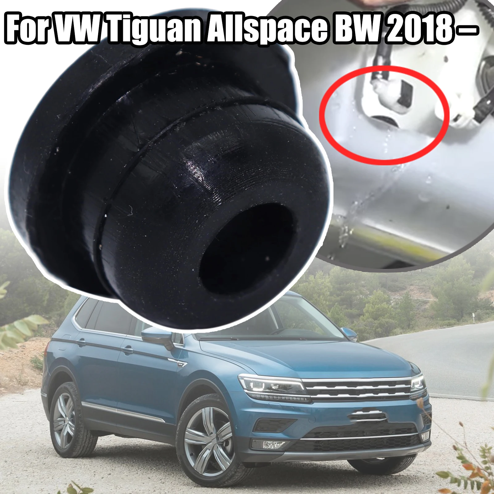 For VW Tiguan Allspace BW 2018- Taos CP Windscreen Washer Headlight Pump Seal Water Reservoir Gasket Mount Rubber Cap Clip Plug