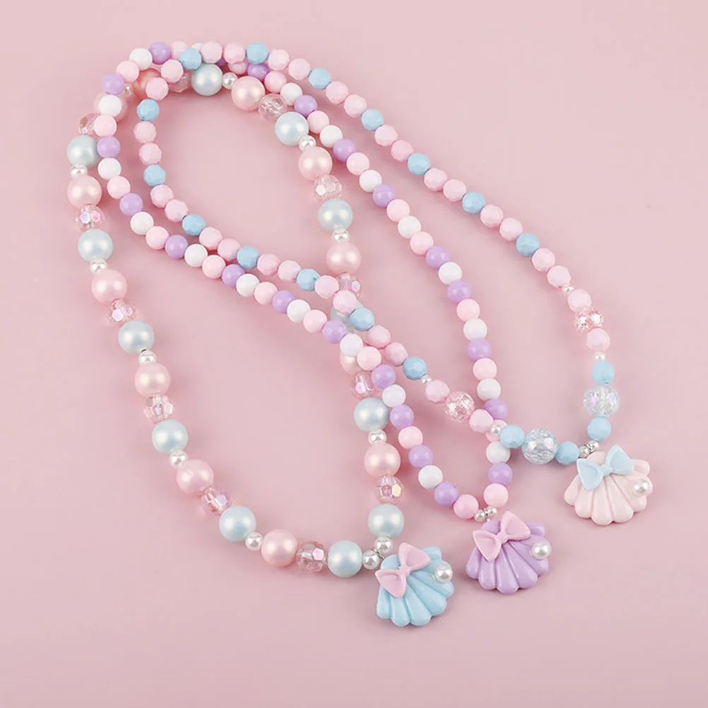 

Pearls Necklace Girl Kid Jewelry Beaded Jewelries Bracelet and Kit Kids Bracelets