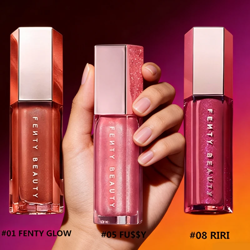 Fenty Beauty 9 Colors Colorful Lip Gloss Waterproof Liquid Lipstick Nude Pink Lips tint Makeup Lip Glaze Cosmetics Red Lip Stain