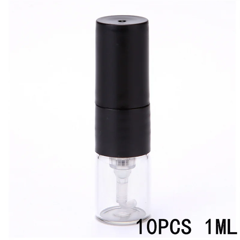 5/10pcs 1ML Glass Perfume Bottles Spray Sample Dispenser Direct Pumping Fine Refillable Sample Bottles for Fragrance Oils