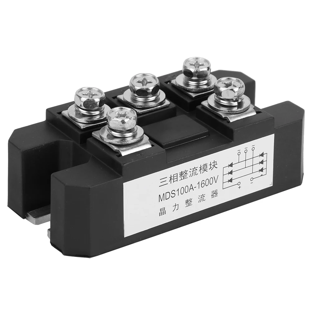 1PC Bridge Three-phase Rectifier Module MDS-100A 1600V 5 Terminals 3-Phase Full Wave Diode Module Electrical Equipment