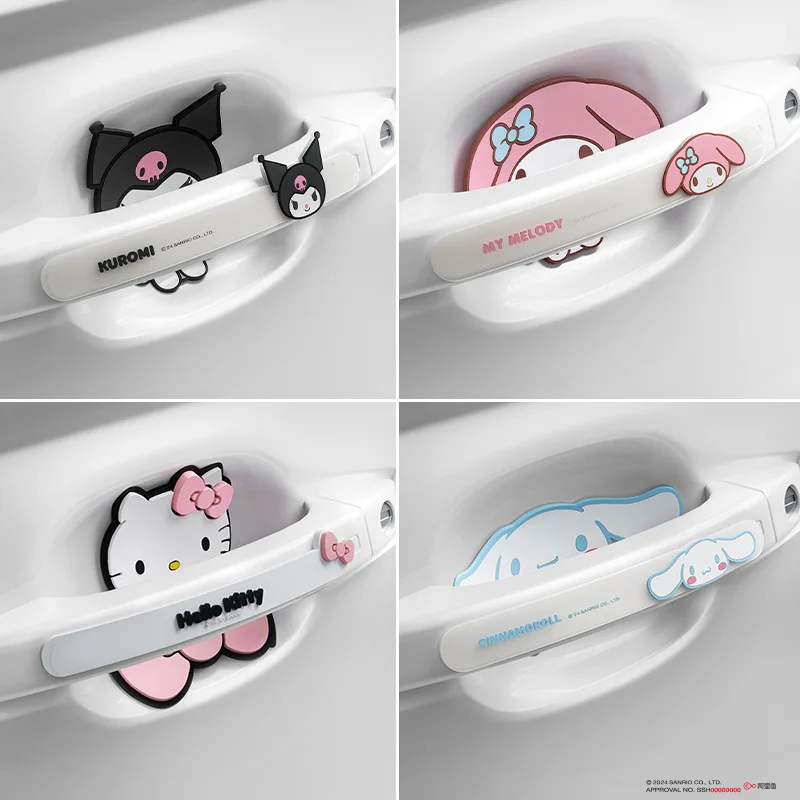 

Hello Kitty авто противоударная полоса Sanrio Kuromi Cinnamoroll защита от царапин на бампер дверная наклейка автомобильный декор аксессуары