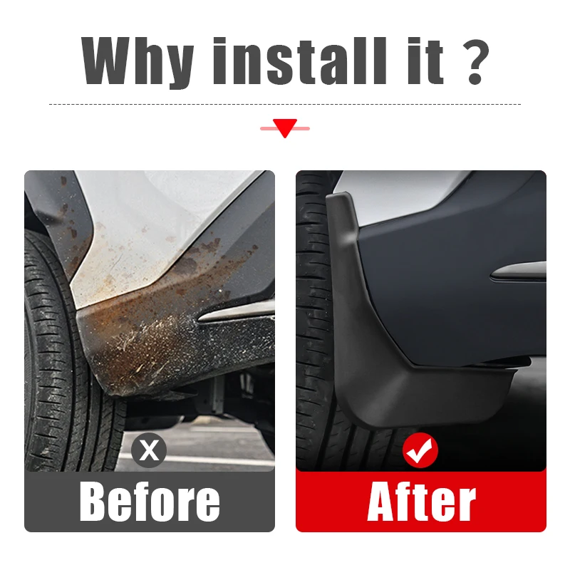 لتويوتا كورولا كروس XG10 2021 2022 2023 2024 2025 الهجين سيارة الطين اللوحات واقيات الطين سبلاش الحرس الحاجز حامي الملحقات #2