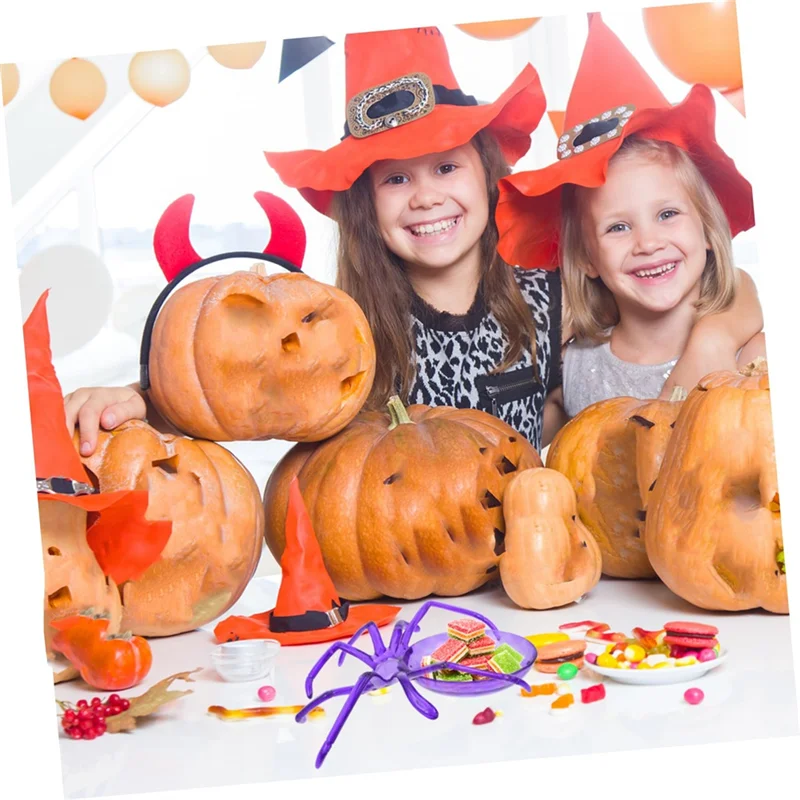 Aaaaaf decoração de festa de halloween bandeja de comida pacote de biscoitos cesta tigela em forma de doces aranha prato de frutas de halloween truque ou deleite
