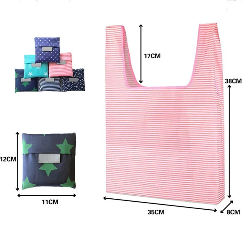 1 قطعة الموضة الطباعة طوي الأخضر حقيبة تسوق حمل للطي الحقيبة حقائب مريحة حقائب تخزين ذات سعة كبيرة #6