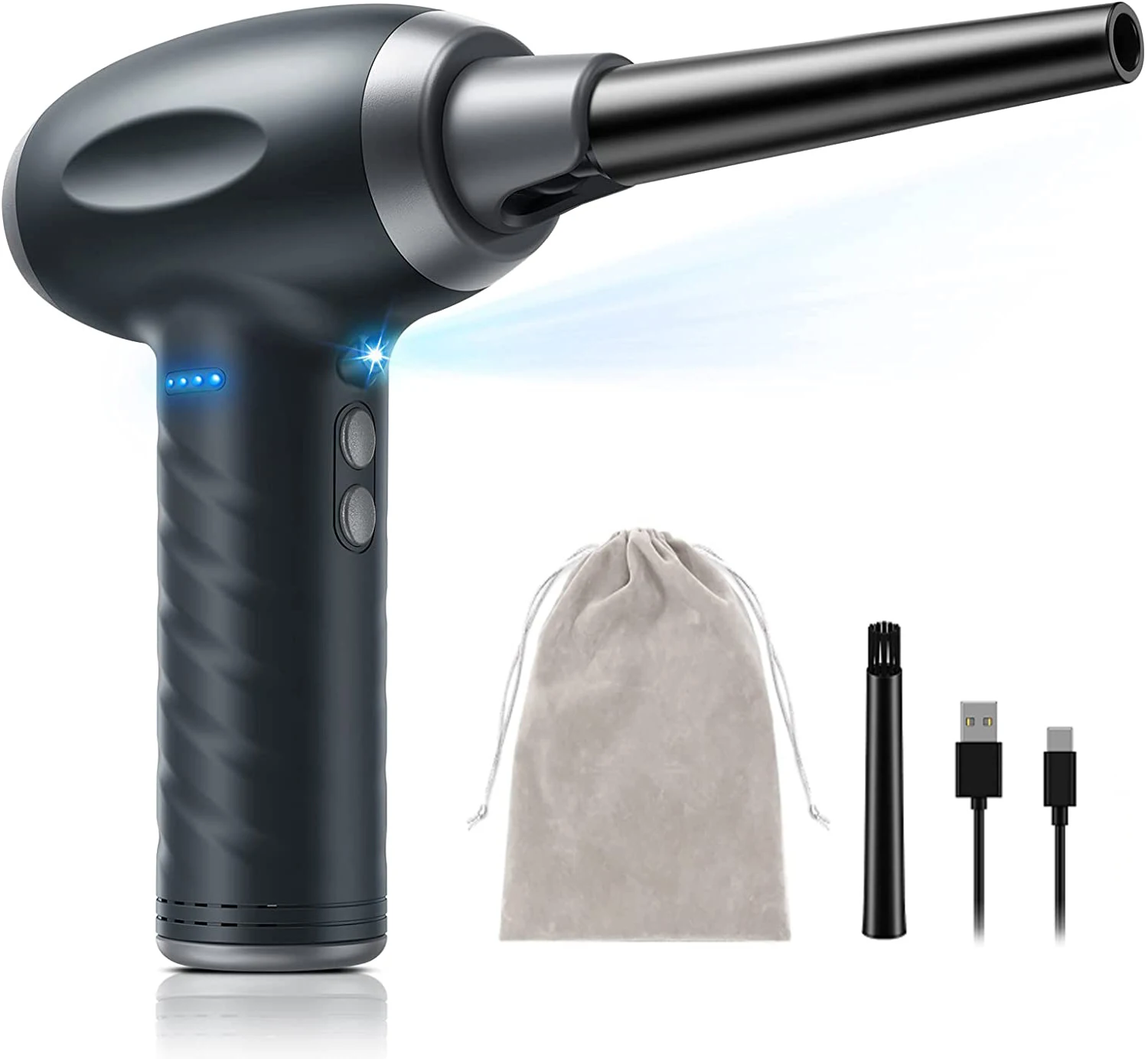 

7500 мАч Складной портативный воздуходувка Беспроводной двигатель BLDC Воздушная тряпка для очистки Ручной вентилятор для компьютера Автомобильная клавиатура