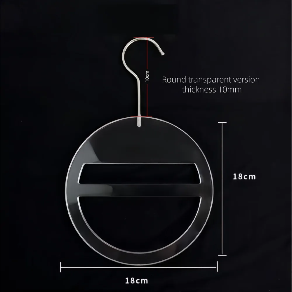 2 Stück Klare Acryl-Hängeständer für Stoffe, Transparenter Schalhalter für Kaschmir, Textilien & Kleidung, mit individuellem Logo – Detail 1