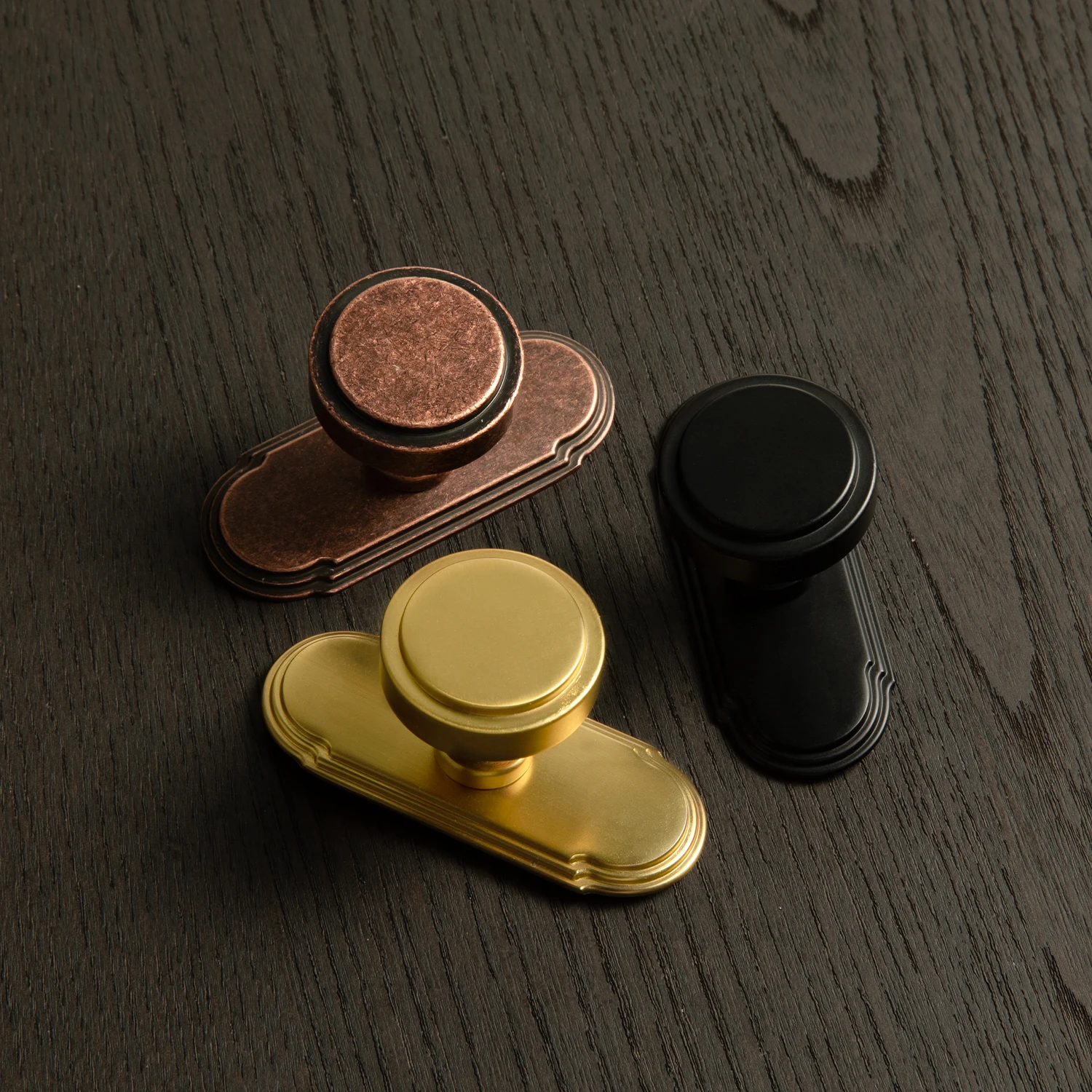 Miaokesen マルチパックノブ シンプルで多用途なレト - Furniture Hardware With Backplate のレビューと価格