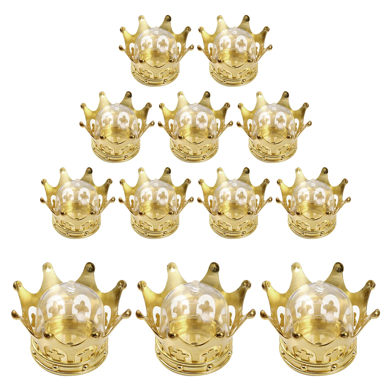 

12Pcs Boxes Plastic Candy Containers Dome Cover Wedding Birthday Party Favors Crown Box Candies Packaging Container