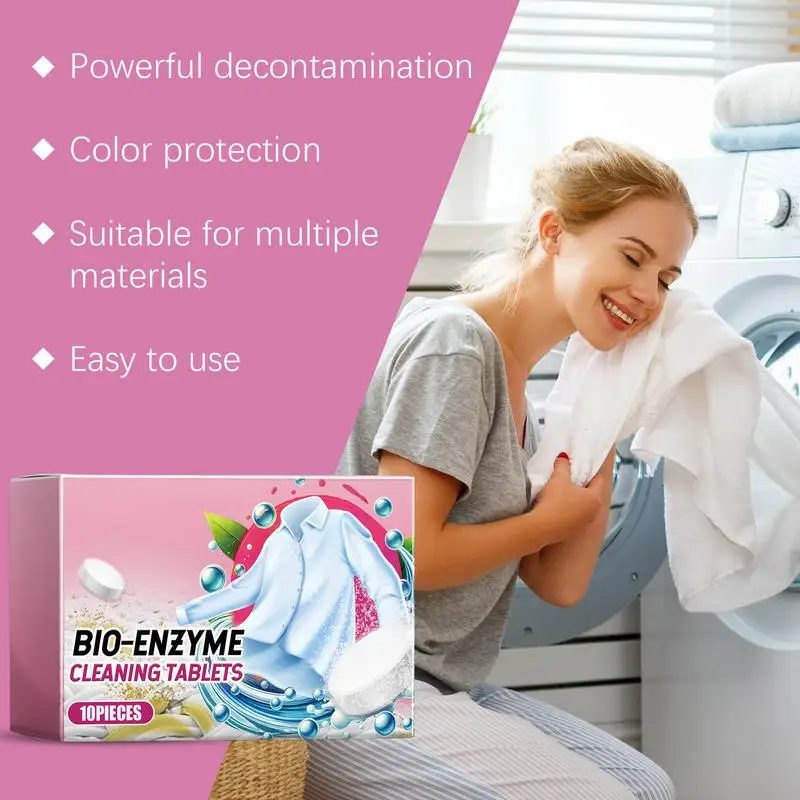 Stain Removal Cube Laundry Whitener Fabric Clothes Effervescent Tablet Oil & Dirt Cleaning Solution Laundry Whitener And Stain