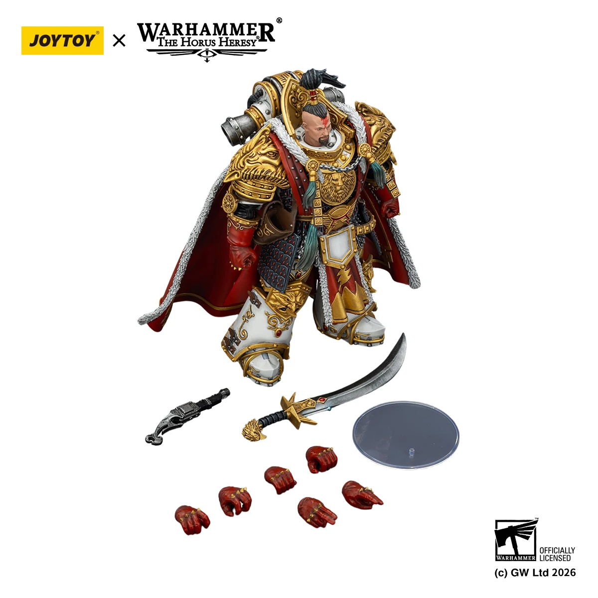 JOYTOY Warhammer 40K 1/18 White Scars Jaghatai Khan Primarch of the Vth Legion Action Figure Collection Model Gifts