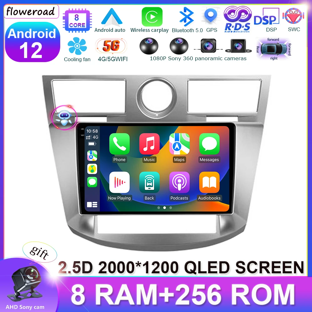 

Android 13 8 Core 256G For Chrysler Sebring 3 JS 2006 - 2010 Car Radio Multimedia Video Player Navigation GPS 360 Sony cam DSP