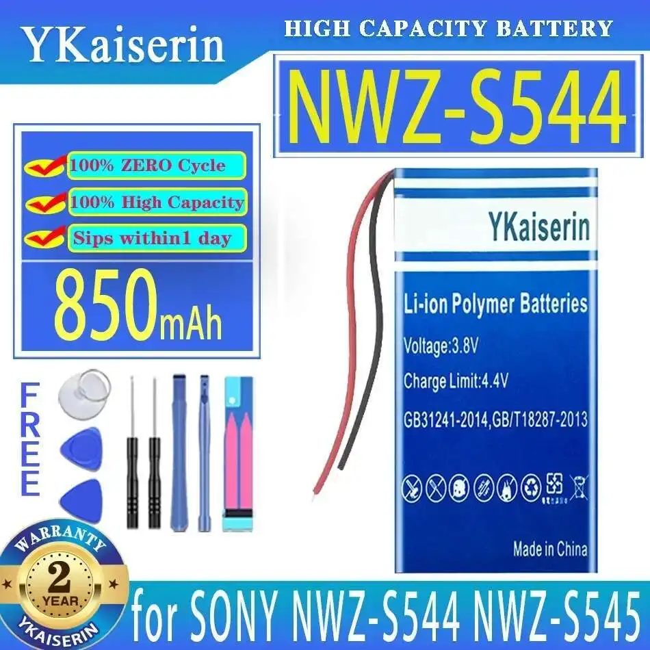 

850Mah Long-Lasting Performance For Sony Nwz-S544 S545 S544 Nwz-S545 Portable Music Player Battery