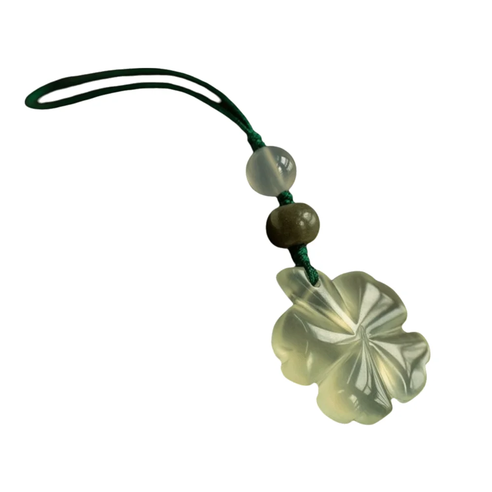Icy Clear Four Leaf Clover Keychain Transparent Cute Car Hanging Ornament Durable Exquisite Phone Charm for Keys